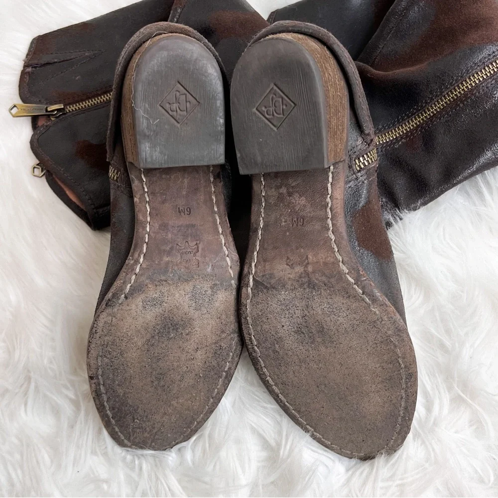 Donald J Pliner Dela Vintage Suede Riding Boot Size 6